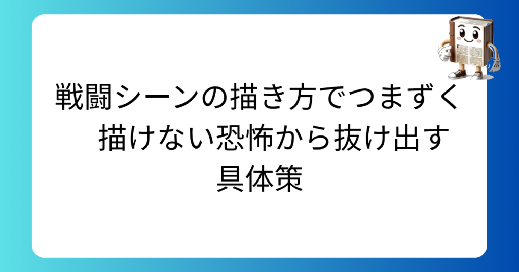 戦闘シーンの描き方でつまずく 描けない恐怖から抜け出す具体策